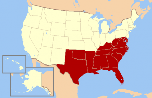 US south map